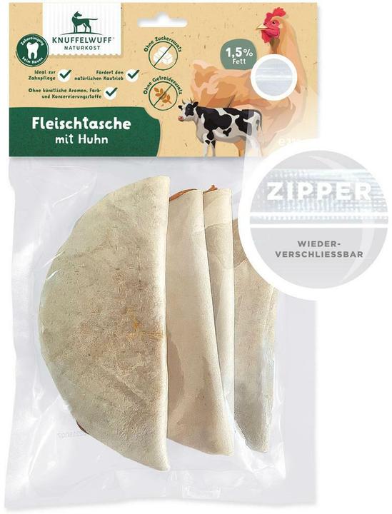 Immagine prodotto Knuffelwuff Kausnack Fleischtaschen 4 Stück ca. 320 g, TierbedÃ¼rfnis (4 pz., 320 g)
