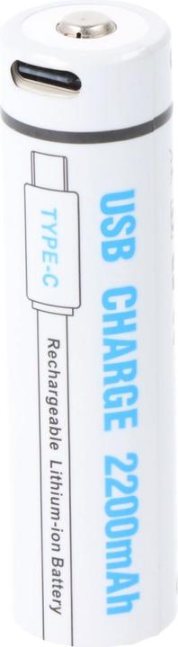 Immagine prodotto AccuCell Rundzelle 18650, Li-ion, 3,7V, 2200mAh, 8,1Wh, mit USB-C Charging Port (1 pz., 2200 mAh)