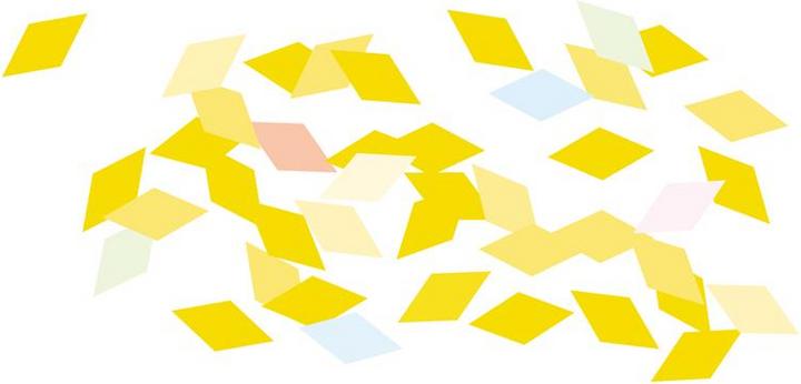 Yellow, Blue, Rose
