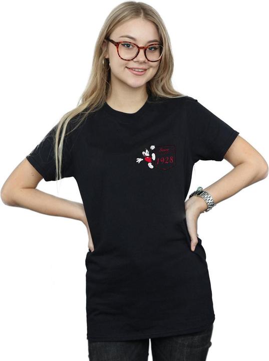 Immagine prodotto Disney Mickey Mouse Faux Pocket Since 1928 Maglietta Ampia Donna (M)