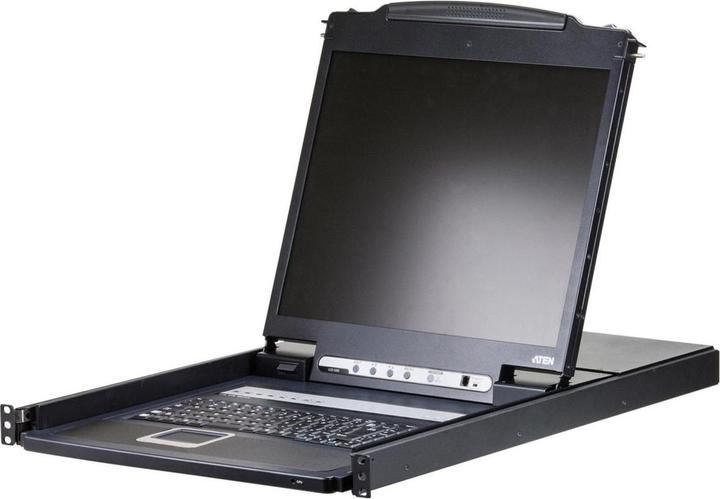 Actual product image Aten CL1308N IT KVM switch 8-port, 19" LCD console (PS/2-USB, VGA) IT layout