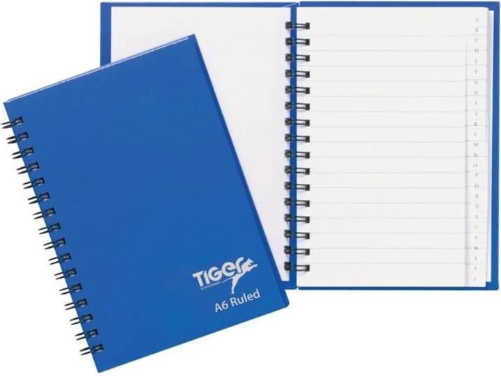 Actual product image Tiger Twin Wire A6 Notebook (A6, Lined, Hardcover)