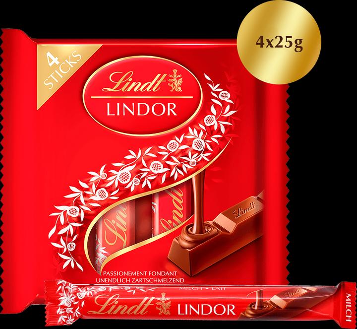 Produktbild Lindt Lindor Latte Barretta 4x25g (100 g)