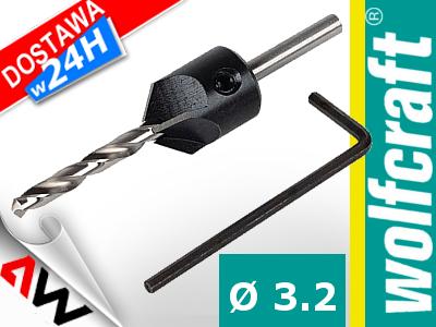 Immagine prodotto wolfcraft wolfcraft 1 Vorbohrer mit Senker ø3,2x12mm (12 mm, 3,2 mm)