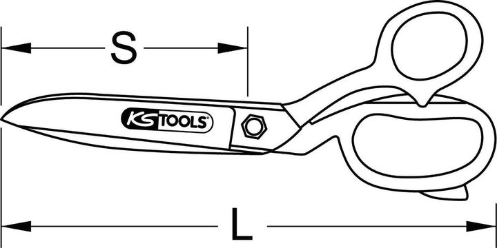 Actual product image KS Tools Universal workshop shears (20 cm)