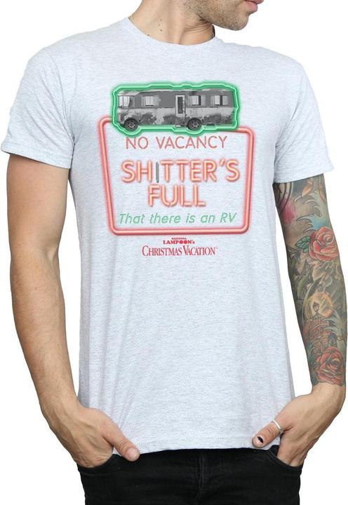 Actual product image National Lampoon´s Vacation Mens Greyscale No Vacancy T-Shirt (XXL)
