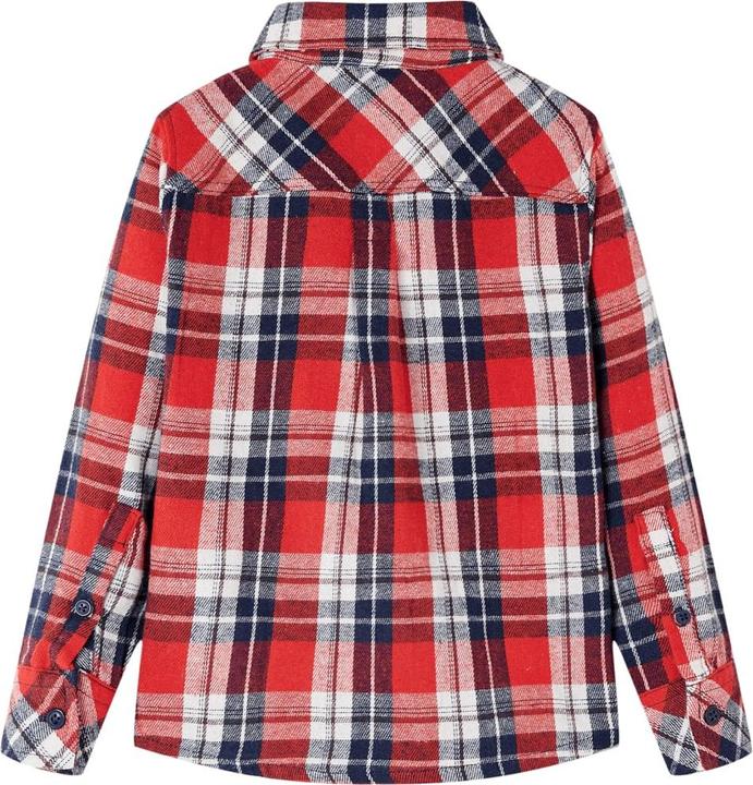 Image du produit VidaXL Chemise à carreaux rouge et bleu marine pour enfants 116,Matière : 100 (116)
