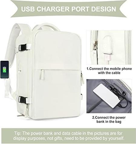 Immagine prodotto Only-Bags.Store Borsa da cabina per EasyJet 45x36x20 Zaino da viaggio Ryanair con porta USB Zaino da aereo