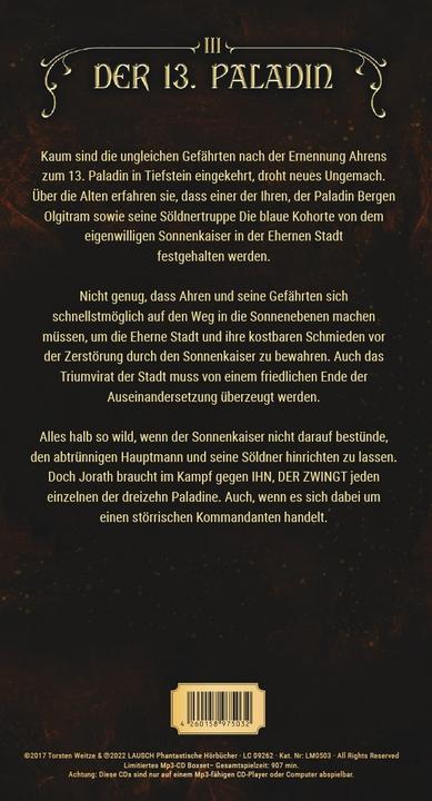 Image du produit La Cité de Fer : Le 13e Paladin Volume III (Torsten Weitze, Günter Merlau, LAUSCH Médias, Allemand)