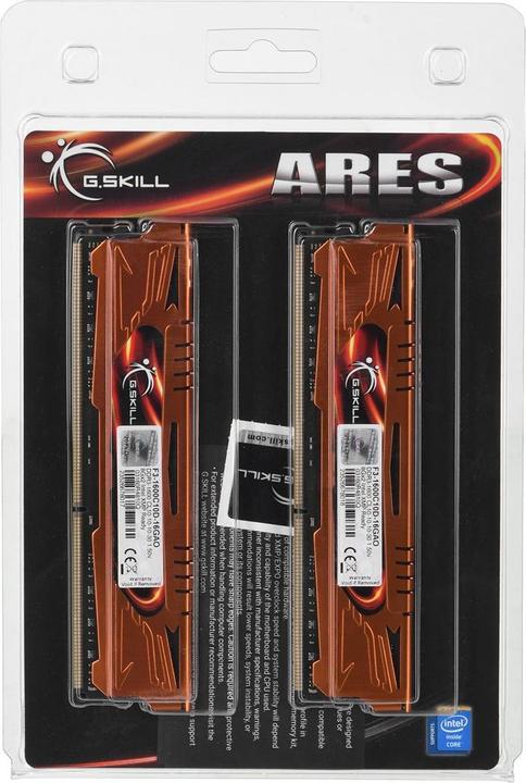 Actual product image G.Skill 16GB PC3-12800 Kit memory module 2 x 8 GB DDR3 1600 MHz (2 x 8GB, 1600 MHz, DDR3-RAM, DIMM)
