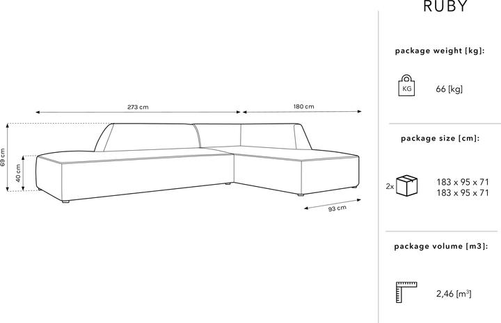 Actual product image Micadoni Ruby (Corner sofa)