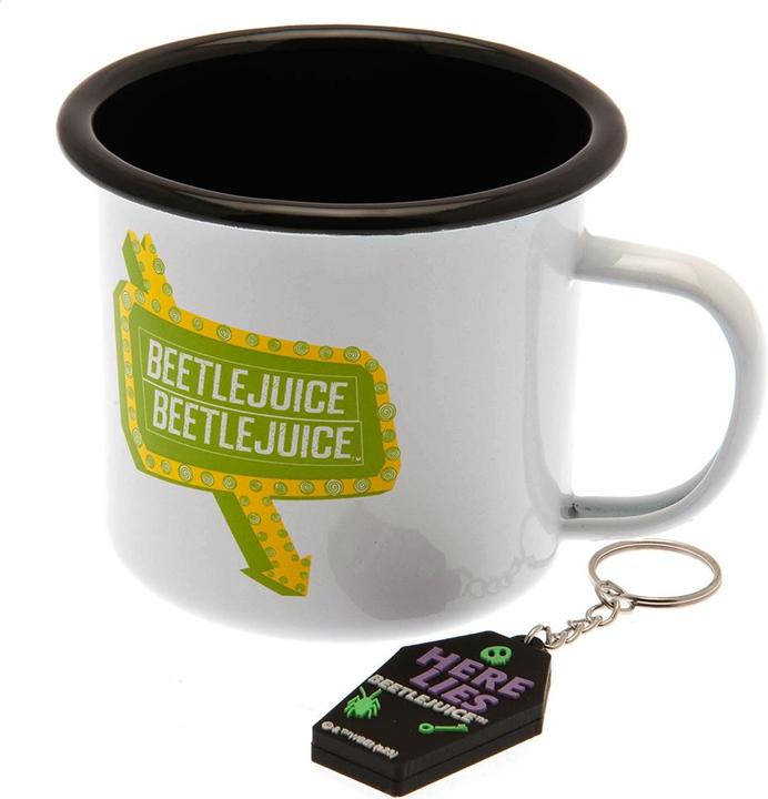Actual product image Beetlejuice I Myself Am Strange And Unusual Enamel Mug Set (500 ml, 1 x)