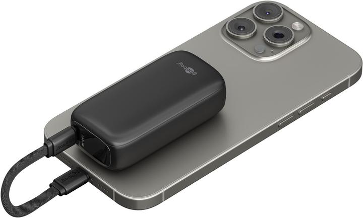 Produktbild Goobay Powerbank 5.000 mAh mit integriertem USB-C-Kabel (5000 mAh, 15 W, 15 Wh)