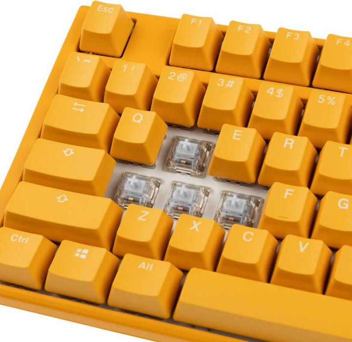 Actual product image Ducky One 3 Yellow Gaming Keyboard, RGB LED - MX-Clear (US) (US, Cable)