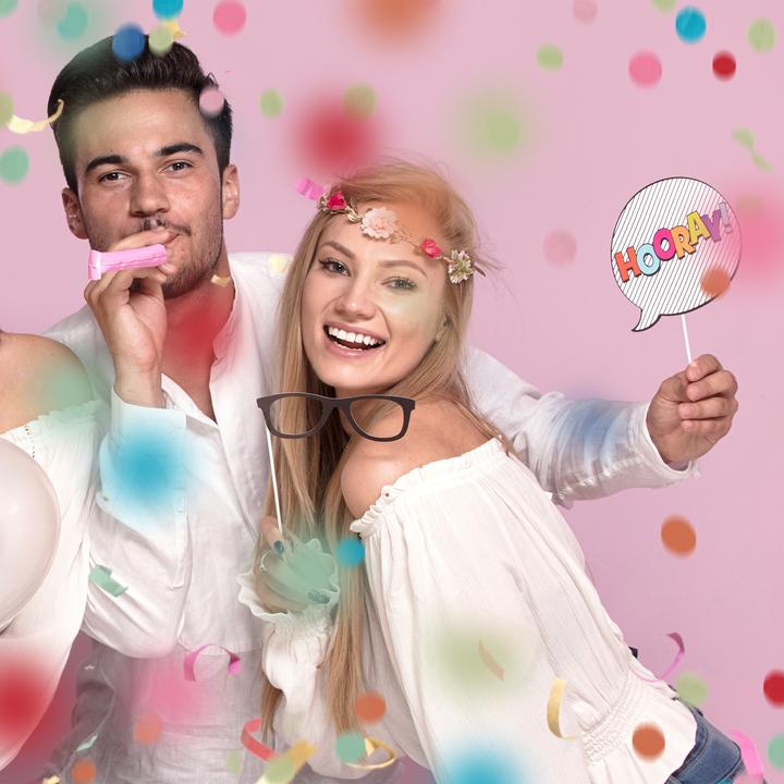 Image du produit Relaxdays Party Popper confettis colorés