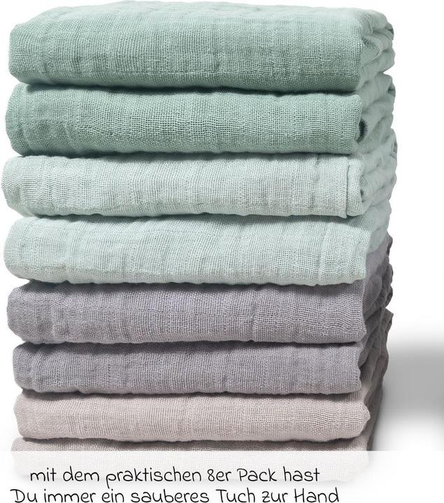 Makian Mullwindeln & Mulltücher Mullwindel / Mulltuch 8er Pack 70 x 70 cm (70 cm, 70 cm)