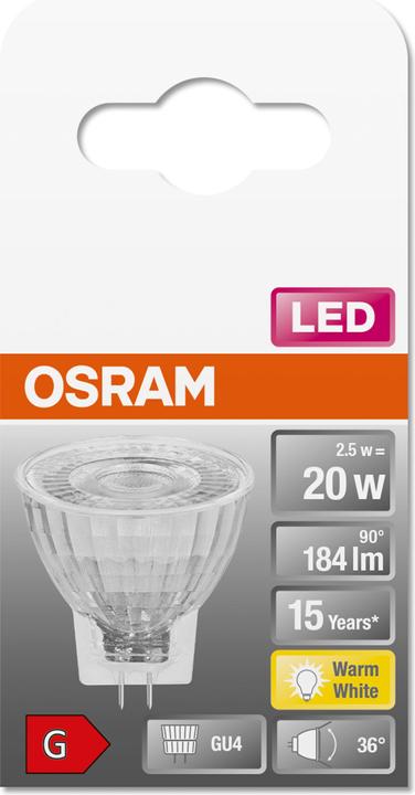 Produktbild Osram Led Star Mr11 (GU4, 20 W, 184 lm, 1 x, G)