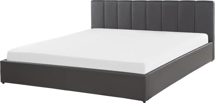 Produktbild Beliani Bett Kunstleder grau mit Bettkasten hochklappbar 180 x 200 cm DREUX (180 x 200 cm)