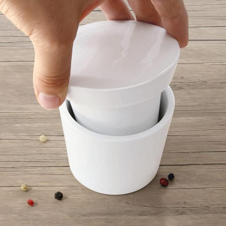Actual product image ASA Selection Spice / herb mill D. 8.9 cm, H. 8 cm, 0.1 l, porcelain (Various spices)