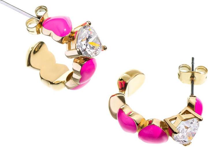 Image du produit Chiara Ferragni Boucles d'oreilles Cuoricino Neon (Laiton, Émail)