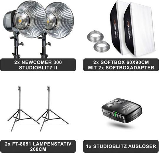 Actual product image Walimex pro Newcomer 300 II Set Double (300 W, Set)