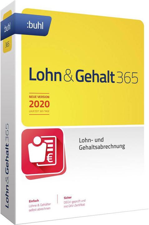 Produktbild WISO Lohn Gehalt 365 2020 (1 User, 12 Monate)