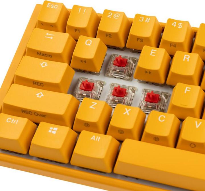 Actual product image Ducky One 3 Yellow SF Gaming Keyboard, RGB LED - MX-Red (US) (US, Cable)