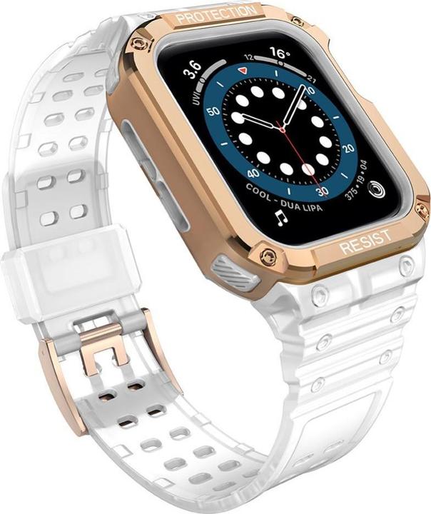 Produktbild Hurtel Protect Strap Band Case Wristband for Apple Watch 7 / 6 / 5 / 4 / 3 / 2 / SE (45 / 44 / 42mm) Case A (Kunststoff, TPU)