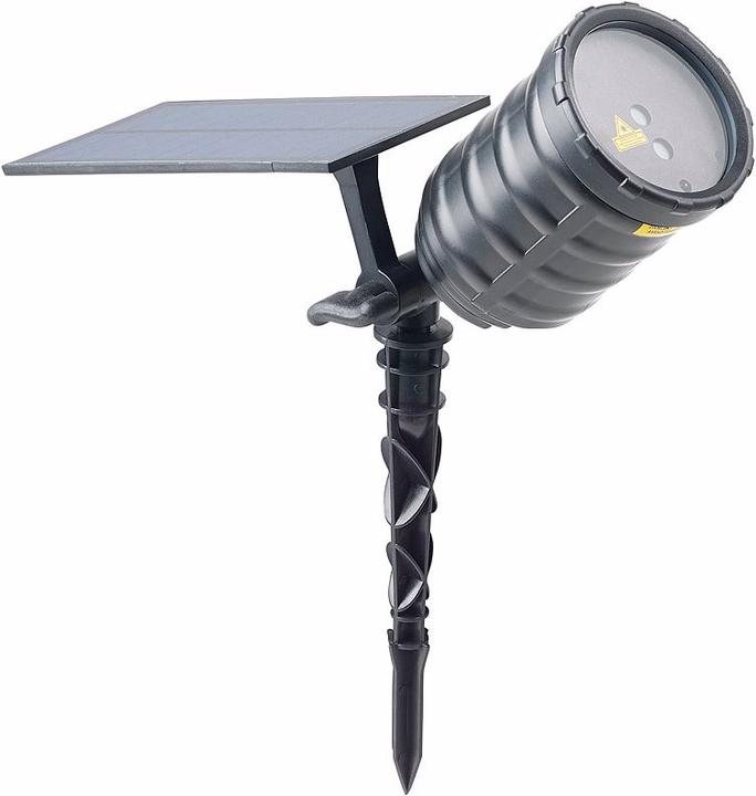 Produktbild Lunartec Solar-Laser-Projektor mit Sternenregen-Lichteffekt (IP65)
