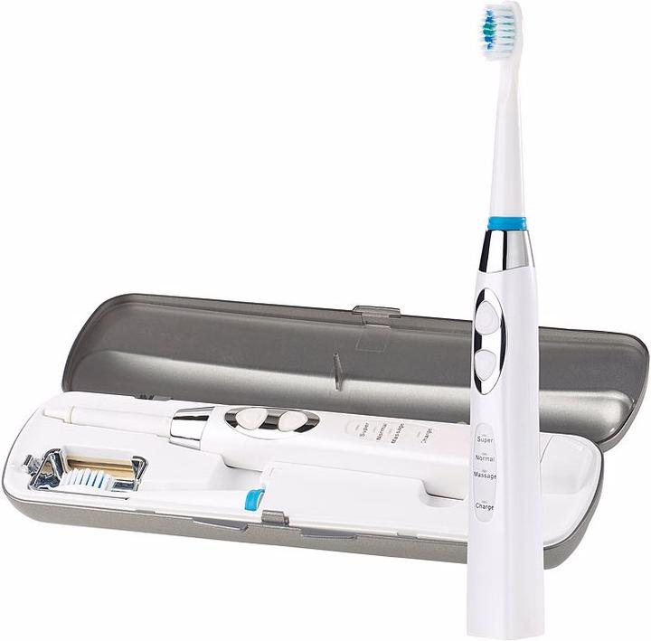 Produktbild Newgen medicals Elektrische Schallzahnbürste mit UV-Sterilisator & USB-Reiselade-Etui