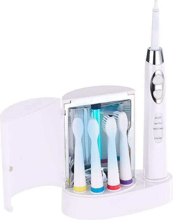 Image du produit Newgen medicals Brosse à dents sonique électrique avec station de charge, stérilisateur UV et 4 brosses