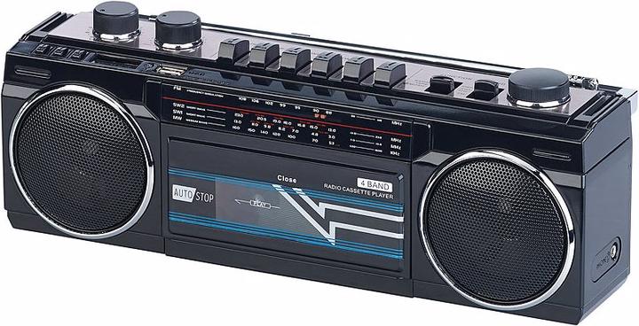 Produktbild Auvisio Retro-Boombox mit Kassetten-Player