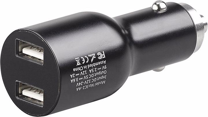 Produktbild Lescars Kfz-Fahrtenbuch-Adapter & USB-Ladegerät