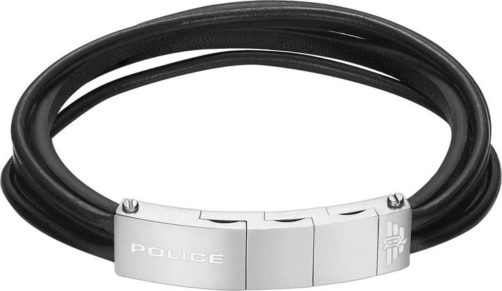 Image du produit Police Bracelet Gozo II (21 cm, Acier inoxydable, Cuir)