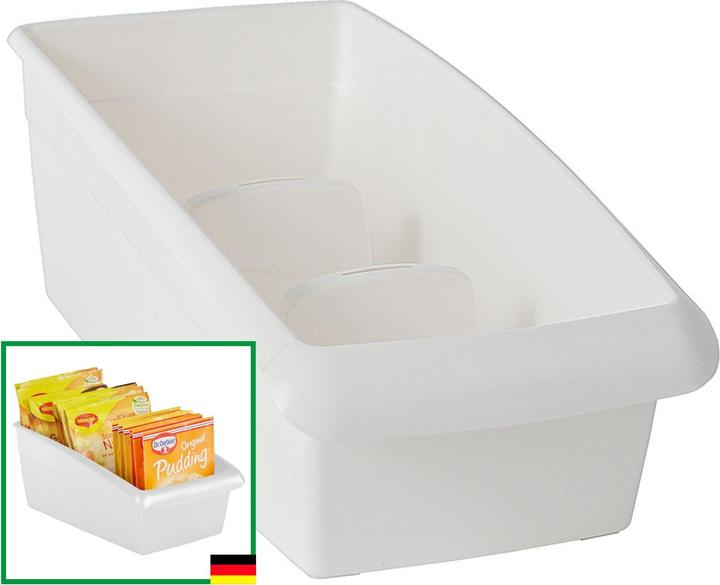 Actual product image Novaliv Soup Bag Box Large Drawer Organiser Kitchen - 25 x 16 cm WHITE Spice Storage Box -