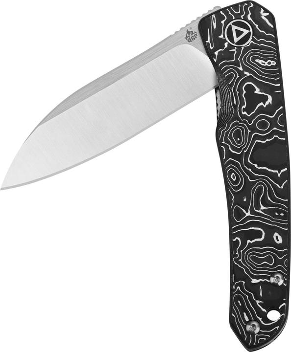 Actual product image QSP Knives Otter S35VN Satin Aluminium Foil CF (6.90 cm)