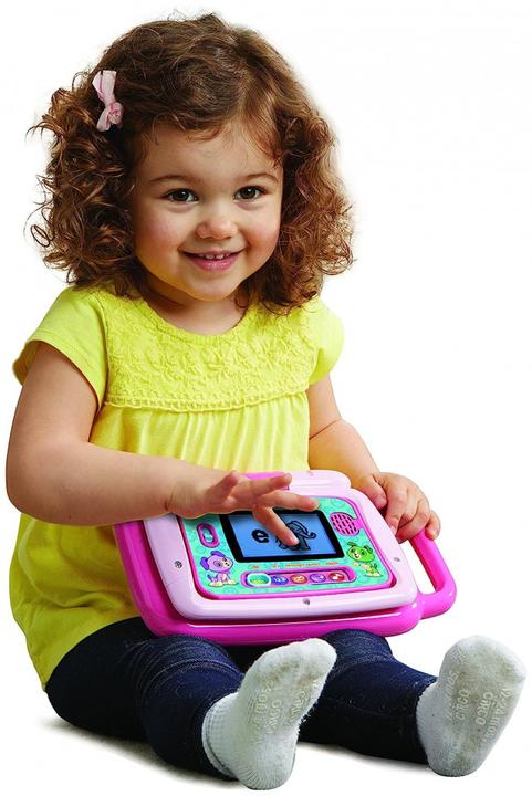 Actual product image VTech 600953 Leap Frog Kids 2 in 1 Touchscreen Activity and Music Laptop - Pink (English Version) 3+ (English)
