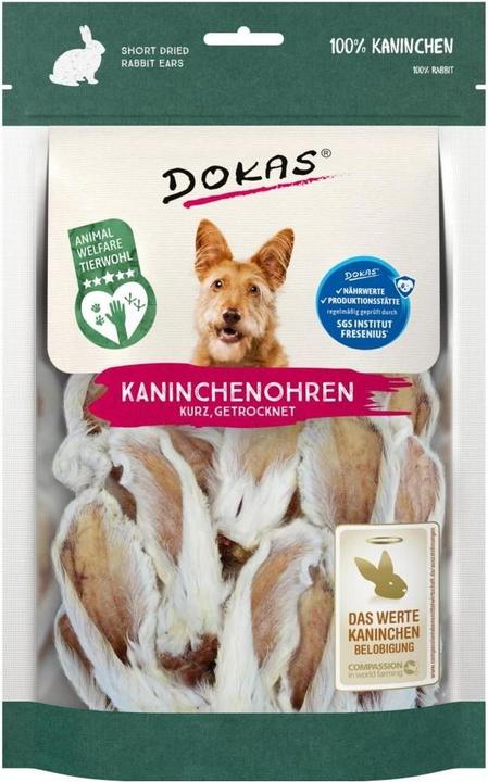 Produktbild Dokas Kaninchenohren mit Fell getrocknet (Adult, 1 Stk., 100 g)
