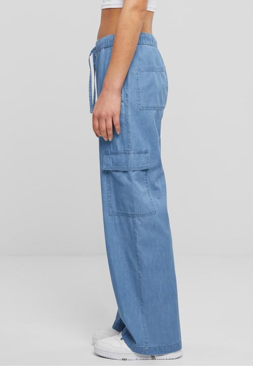 Produktbild Urban Classics Ladies Light Denim Cargo Pants - 138401 (XL)