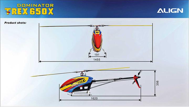 Image du produit Align T-Rex 650X Dominator Hélicoptère électrique Flybarless 12S Super Combo