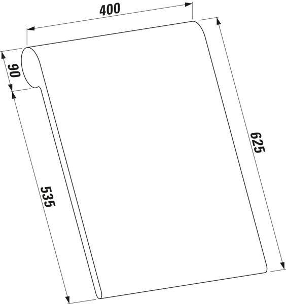 Produktbild Laufen Rückenlehne, 625x400x90mm, für Badewannen, H2923400870001 (40 cm, 9 cm)
