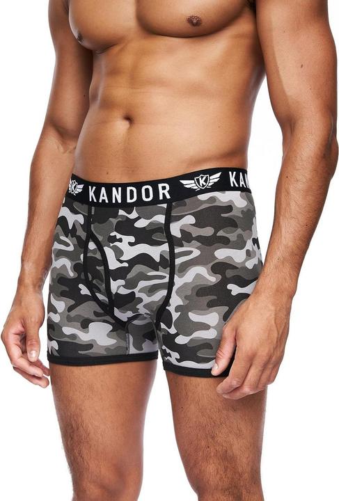 Actual product image Kandor Mens Camobee Bamboo Boxer Shorts (Pack of 5) (M)