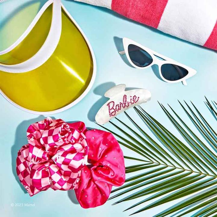Immagine prodotto Kitsch Set di 2 pezzi di cravatte per capelli in raso di Barbie