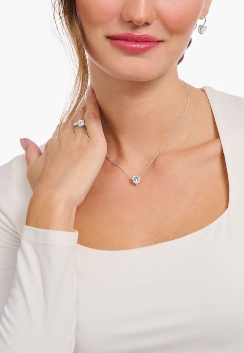 Produktbild Thomas Sabo Kette mit weissem Herz (925er Silber, 40 - 45 cm)