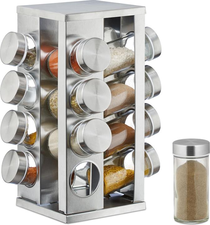 Immagine prodotto Relaxdays Portaspezie con 16 barattoli