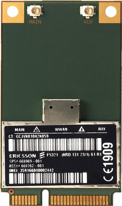 Actual product image HP H4X00AA 3G WWAN Module (Mini PCI Express)