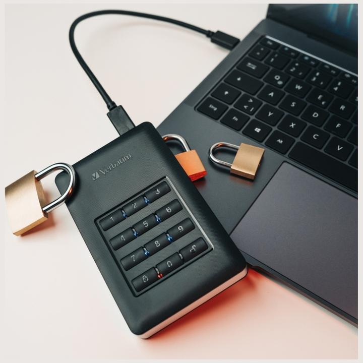 Produktbild Verbatim externes HDD Laufwerk USB 3.1 Secure (1 TB)
