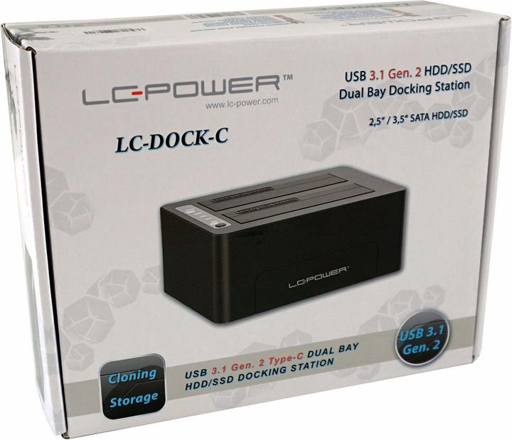 Produktbild LC-Power Dockingsstation LC-DOCK-C (USB-C, 2 Ports)