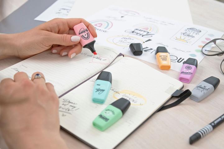 Image du produit STABILO Surligneur BOSS MINI Pastellove 2.0 (Rose, Gris, Turquoise, 5 mm, 3 x)