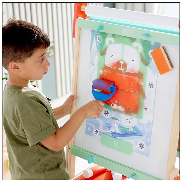 Actual product image Hape Painting fun with paint rollers and stencils